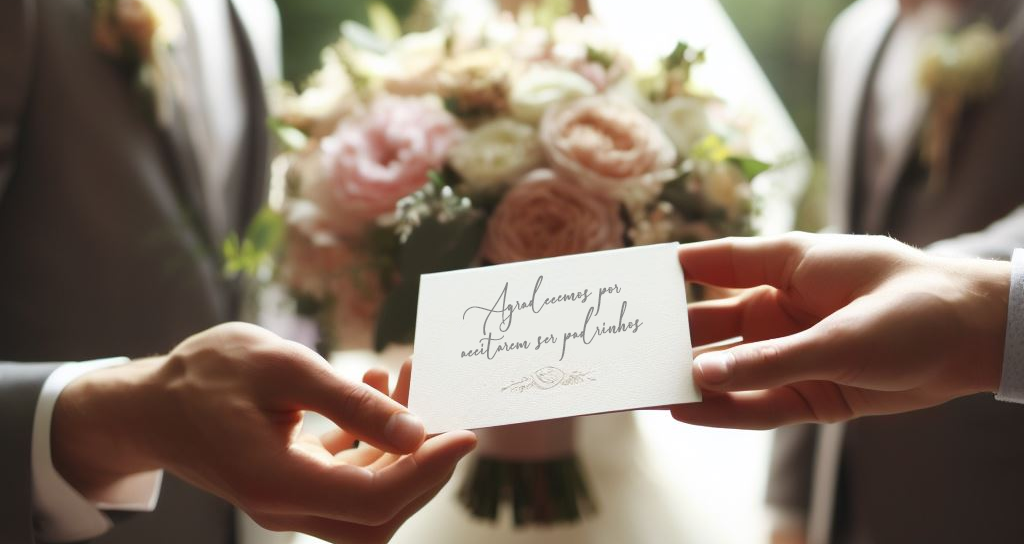Cartão de Agradecimento para Padrinhos de Casamento: Um Gestor de Carinho e Gratidão
